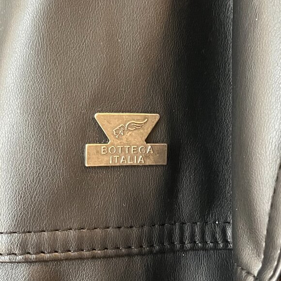 Bottega Italia Venezia Men’s Black Leather Zip / Snap Jacket ~ SIZE XL ~ NWT - Picture 5 of 12